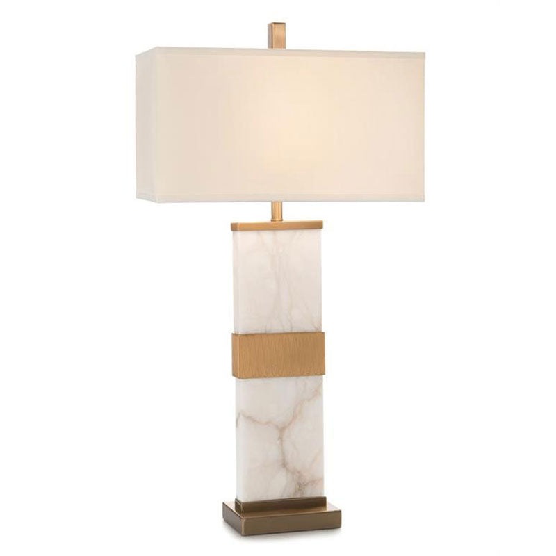 Alabaster Column Table Lamp