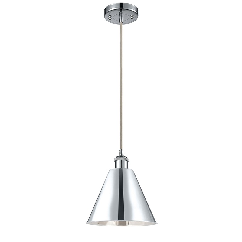 Innovations Lighting Ballston Cone 1 Light” Mini Pendant 516-1P-PC-MBC-12-PC-LED