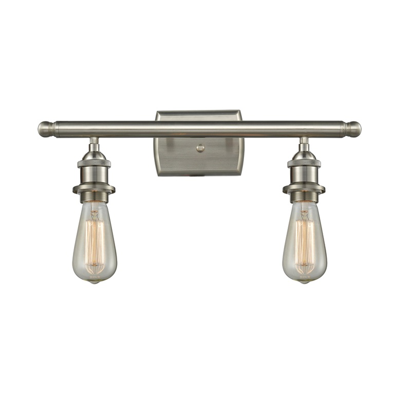 Innovations Lighting Bare Bulb 2 Light Bath Vanity Light Part Of The Ballston Collection 516-2W-SN-LED