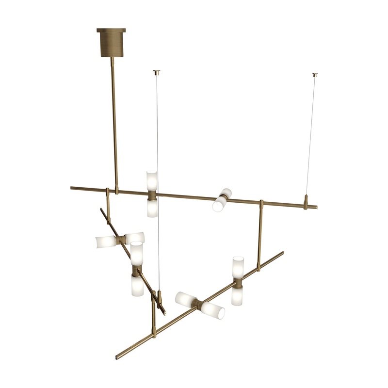 ModernRail Cylinder Chandelier 2