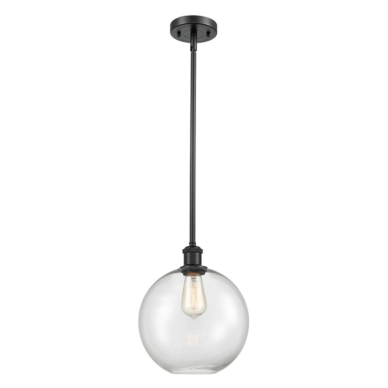 Innovations Lighting Athens 1 Light 10″ Mini Pendant 516-1S-BK-G122-10