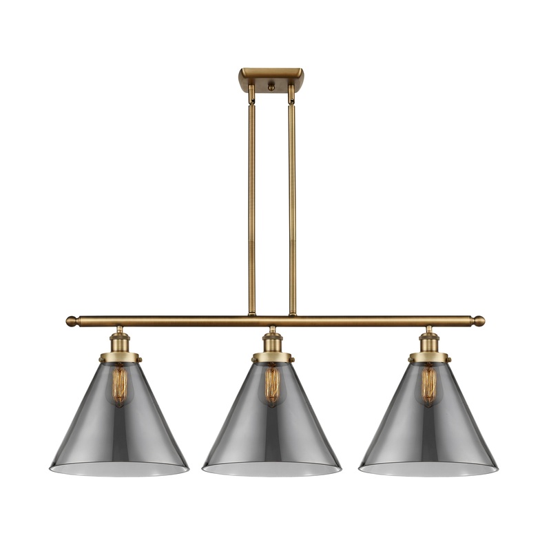 Innovations Lighting X-Large Cone 3 Light Island Light Part Of The Ballston Collection 916-3I-BB-G43-L-LED