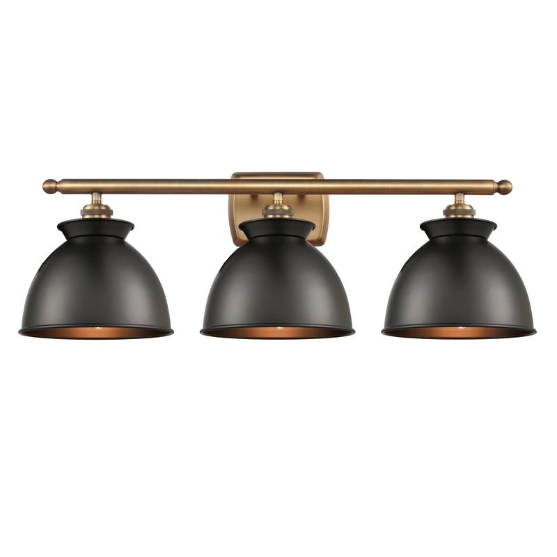 Innovations Lighting Adirondack 3 Light Bath Vanity Light Part Of The Ballston Collection 516-3W-BB-M14-BK-LED