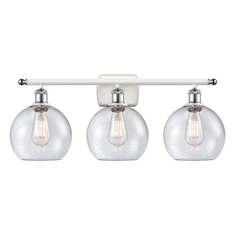 Innovations Lighting Athens 3 Light 26″ Bath Vanity Light 516-3W-WPC-G124-8-LED