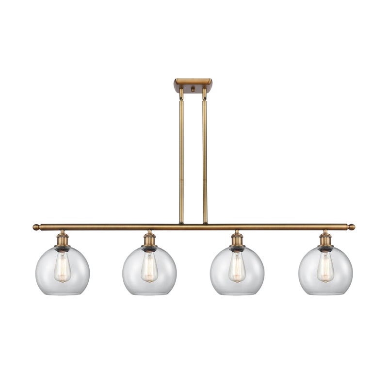 Innovations Lighting Athens 4 Light 48″ Island Light 516-4I-BB-G122-8-LED