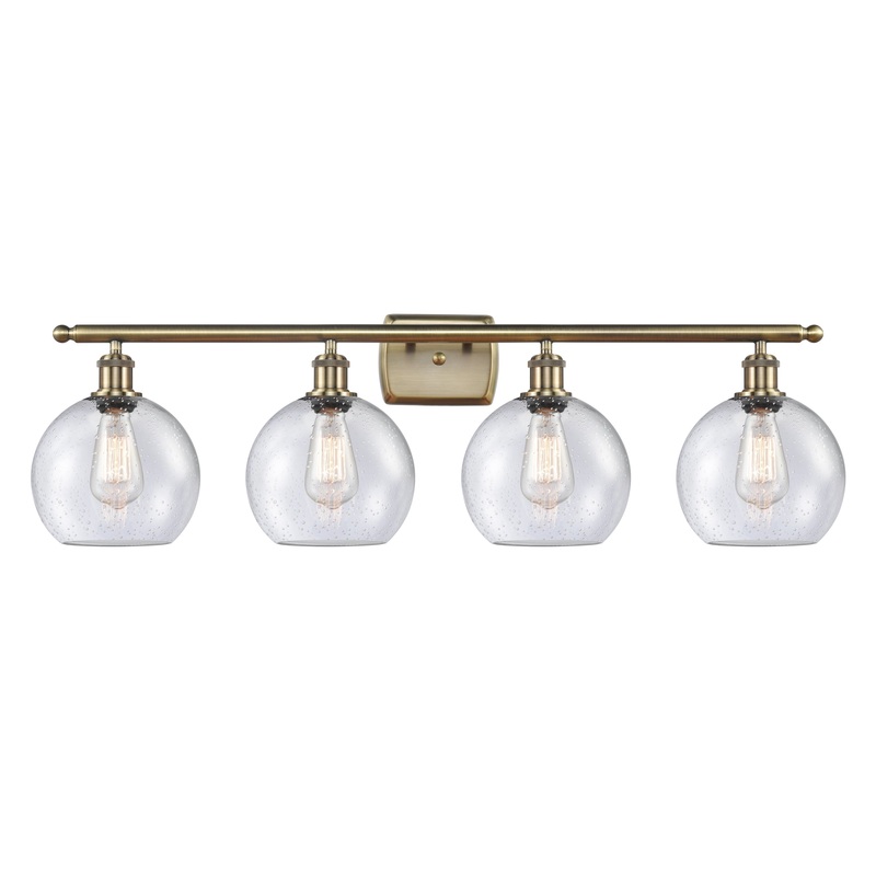 Innovations Lighting Athens 4 Light 36″ Bath Vanity Light 516-4W-AB-G124-8