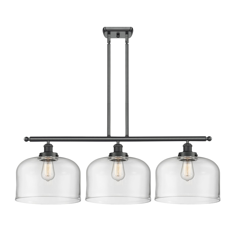 Innovations Lighting X-Large Bell 3 Light Island Light Part Of The Ballston Collection 916-3I-BK-G72-L-LED