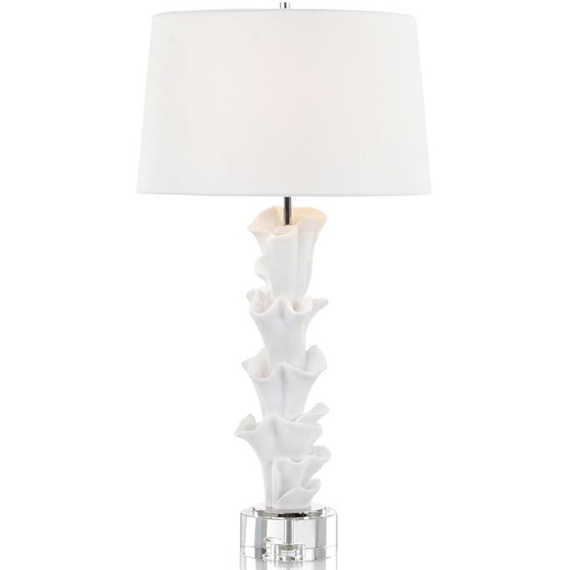 White Sculptural Table Lamp