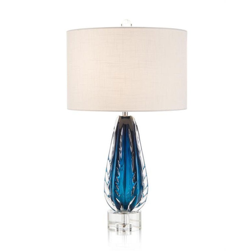 Amalfi Blue & Clear Glass Table Lamp