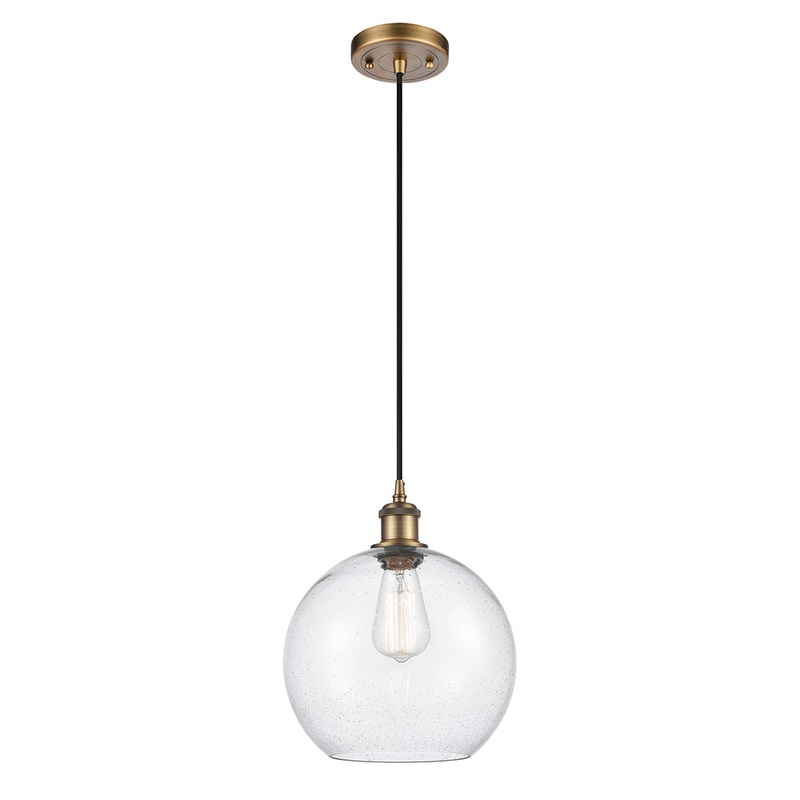 Innovations Lighting Athens 1 Light 10″ Mini Pendant 516-1P-BB-G124-10-LED