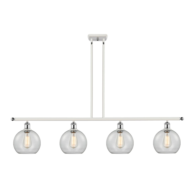Innovations Lighting Athens 4 Light 48″ Island Light 516-4I-WPC-G122-8-LED