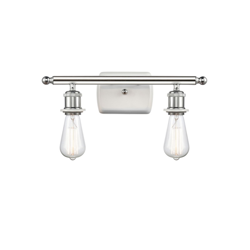 Innovations Lighting Bare Bulb 2 Light Bath Vanity Light Part Of The Ballston Collection 516-2W-WPC-LED