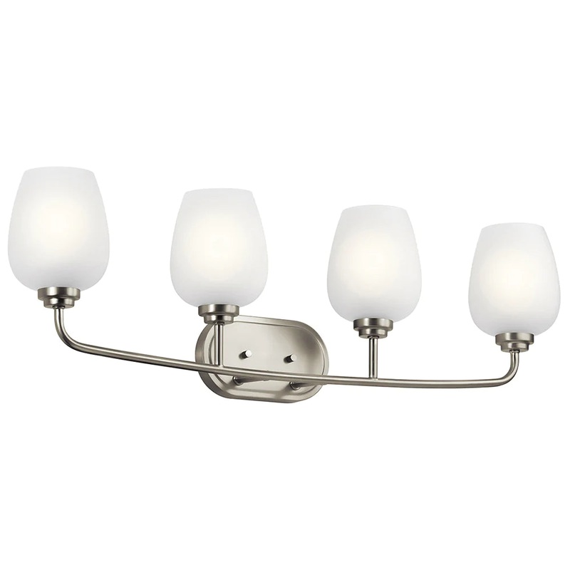 Kichler Valserrano 33.5″ 4 Light Vanity Light Brushed Nickel 45130NI