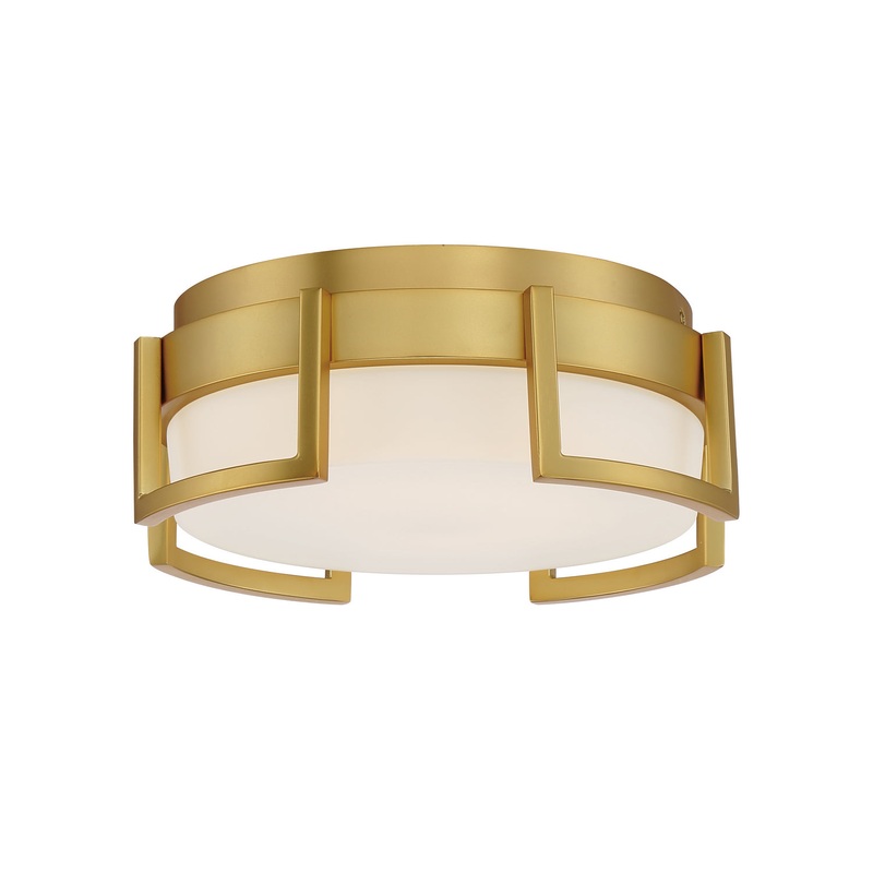 Bezel Set Flush Mount Ceiling Light