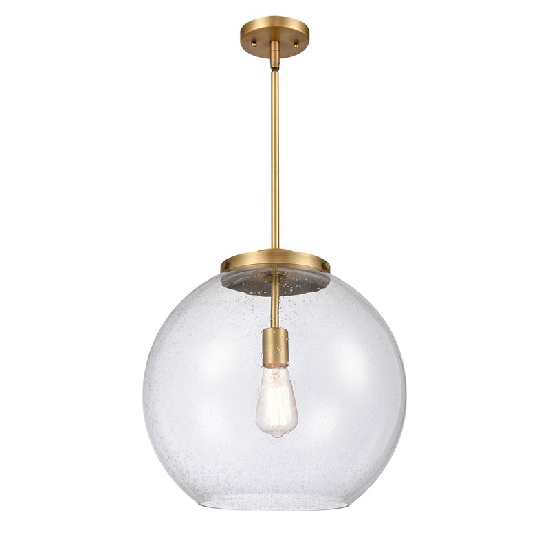 Innovations Lighting Athens 1 Light 13.75″ Pendant 221-1S-BB-G124-16-LED