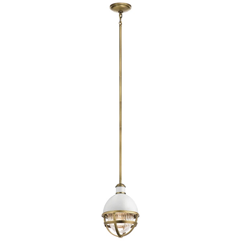 Kichler Tollis 12.5″ 1 Light Mini Pendant Natural Brass 43011NBR