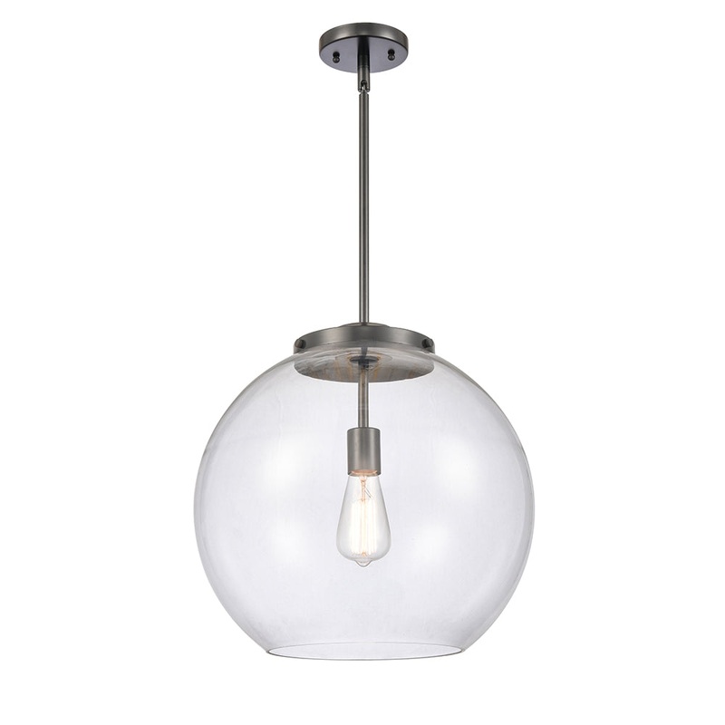 Innovations Lighting Athens 1 Light 13.75″ Pendant 221-1S-BK-G122-16-LED
