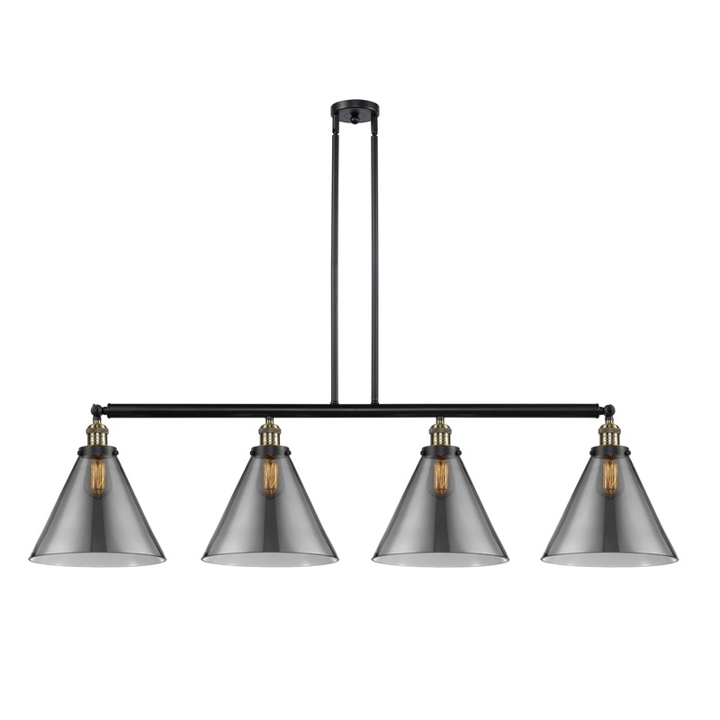 Innovations Lighting X-Large Cone 4 Light Island Light Part Of The Franklin Restoration Collection 214-BAB-G43-L-LED