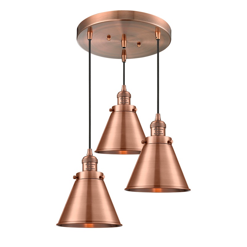 Innovations Lighting Appalachian 3 Light Multi-Pendant Part Of The Franklin Restoration Collection 211/3-AC-M13-AC