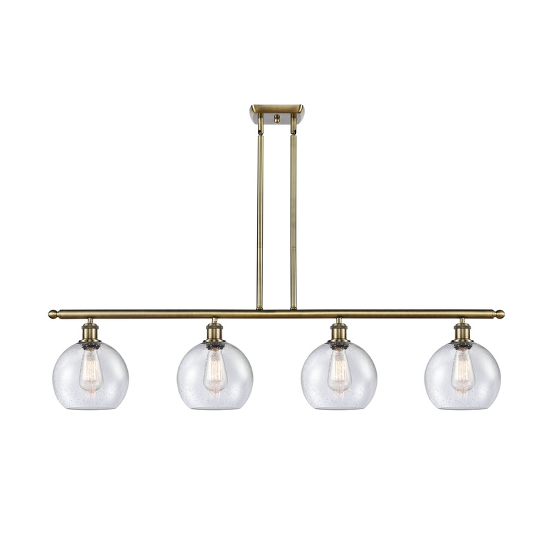 Innovations Lighting Athens 4 Light 48″ Island Light 516-4I-AB-G124-8-LED
