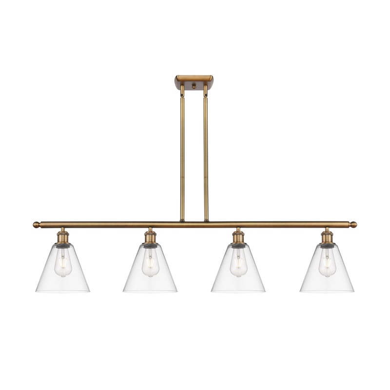 Innovations Lighting Ballston Cone 4 Light  48″ Island Light 516-4I-BB-GBC-82-LED
