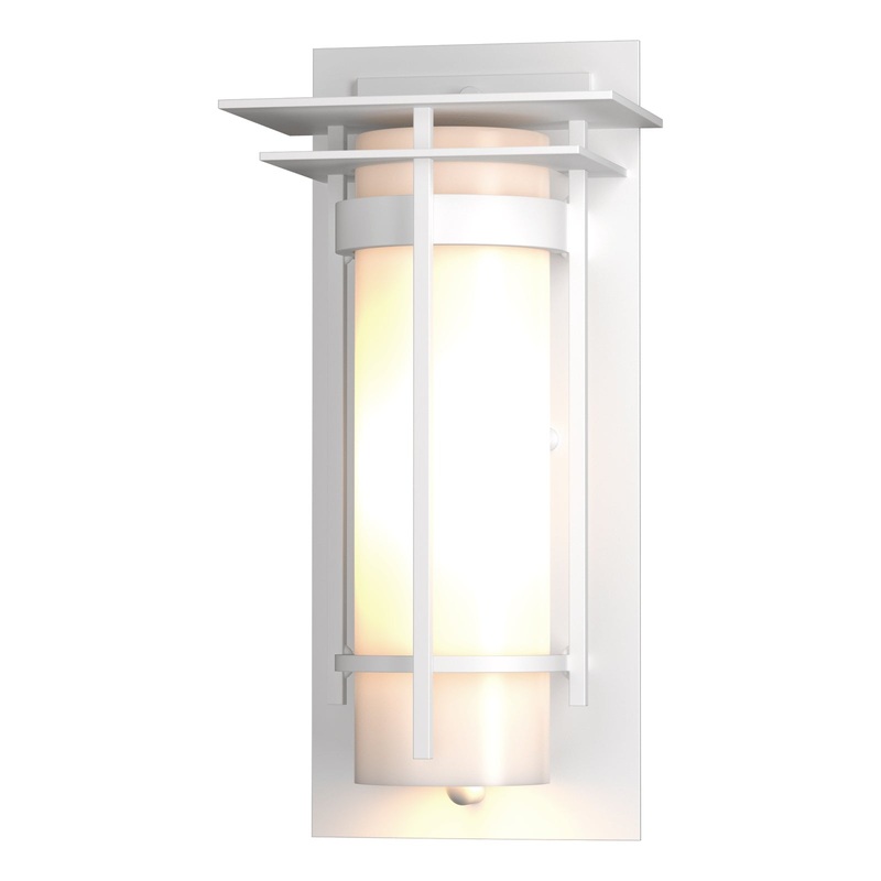 Banded Top Plate Small Outdoor Wall Sconce