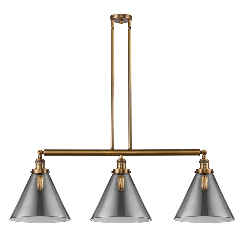 Innovations Lighting X-Large Cone 3 Light Island Light Part Of The Franklin Restoration Collection 213-BB-G43-L