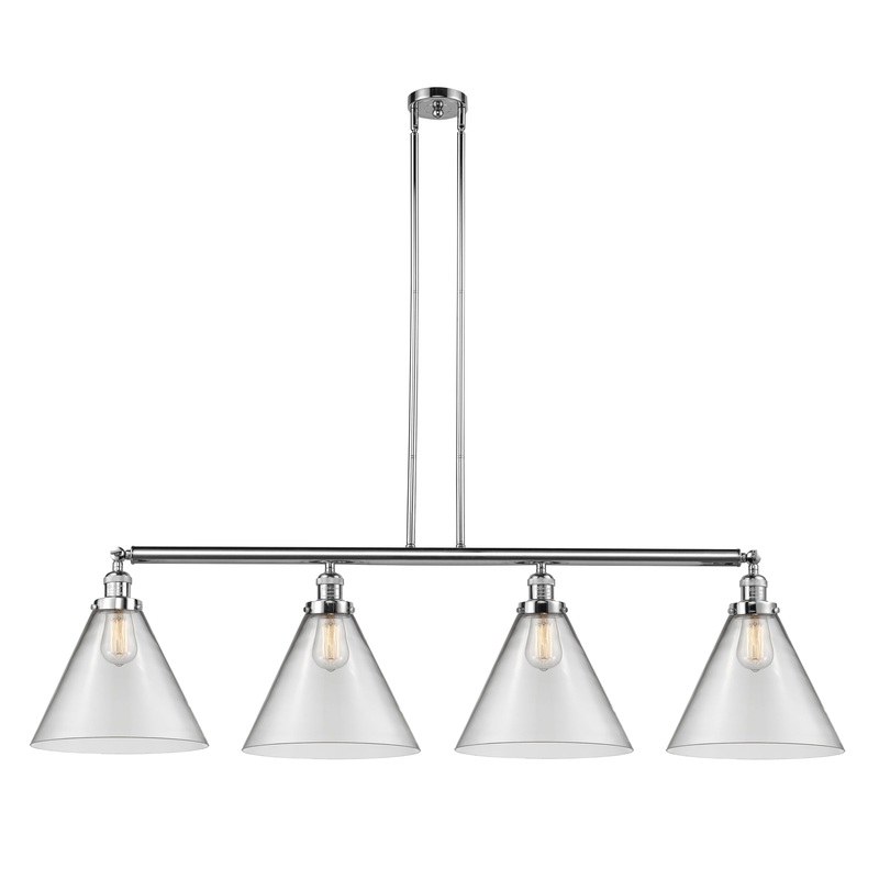 Innovations Lighting X-Large Cone 4 Light Island Light Part Of The Franklin Restoration Collection 214-PC-G42-L-LED