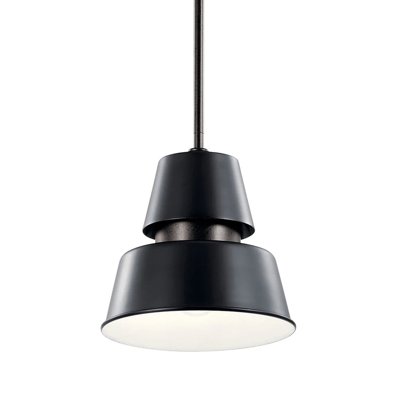Kichler Lozano 9.5″ 1 Light Pendant Black 59003BK