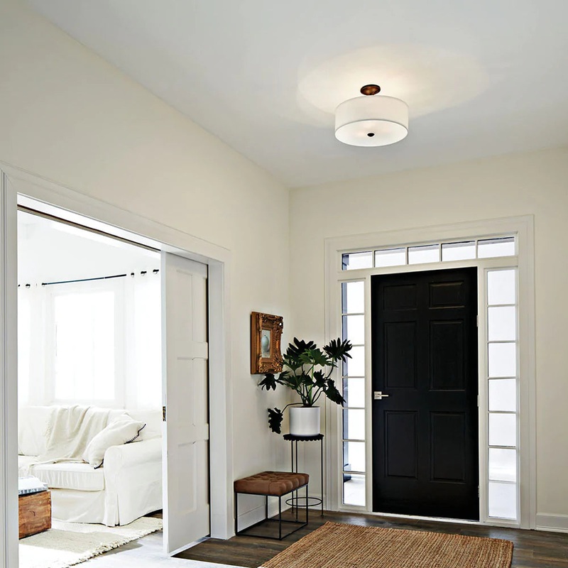 Kichler Shailene 18″ 3 Light Semi Flush Olde bronze 43692OZ