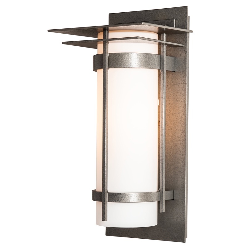 Banded Top Plate Outdoor Wall Sconce