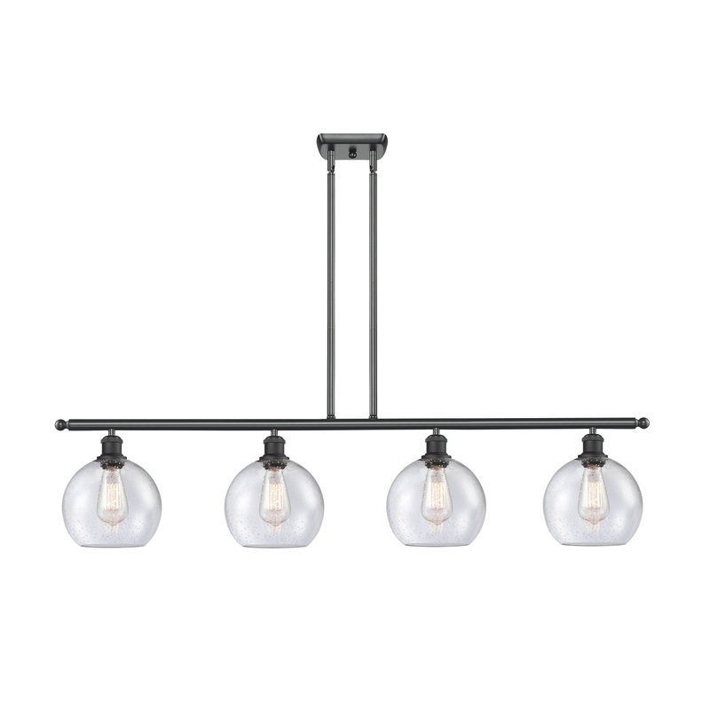 Innovations Lighting Athens 4 Light 48″ Island Light 516-4I-BK-G124-8-LED