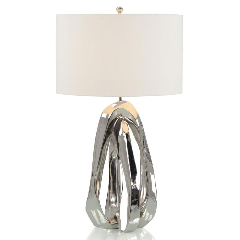 Amorphic Nickel Table Lamp
