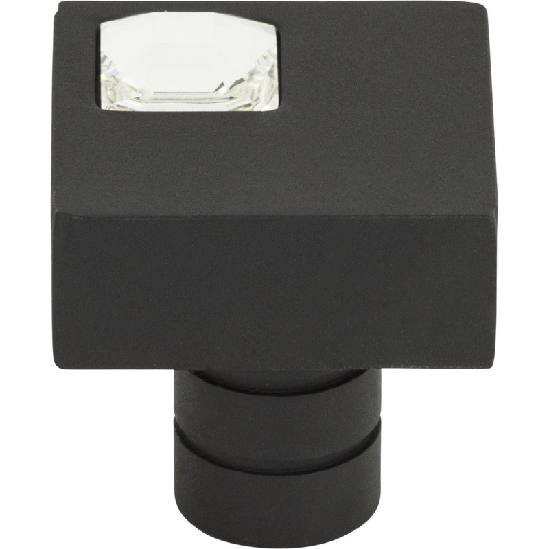 Crystal Off Center Square Knob