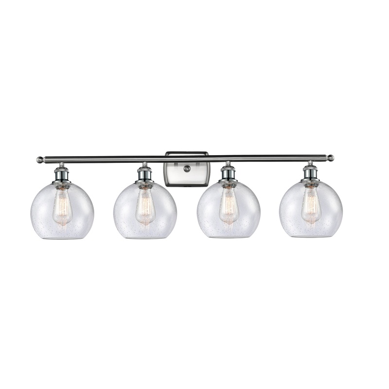 Innovations Lighting Athens 4 Light 36″ Bath Vanity Light 516-4W-SN-G124-8-LED