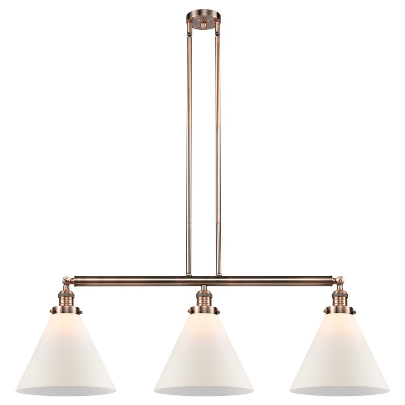 Innovations Lighting X-Large Cone 3 Light Island Light Part Of The Franklin Restoration Collection 213-AC-G41-L