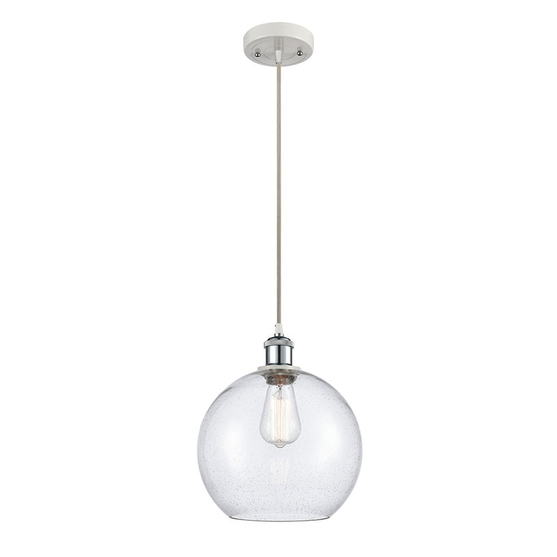Innovations Lighting Athens 1 Light 10″ Mini Pendant 516-1P-WPC-G124-10