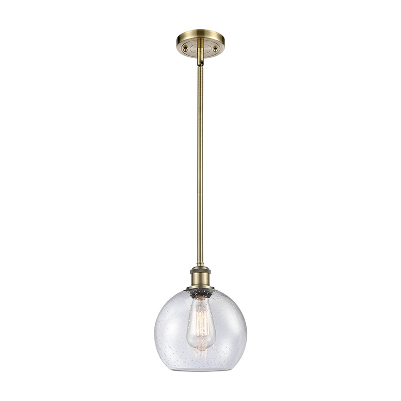 Innovations Lighting Athens 1 Light 8″ Mini Pendant 516-1S-AB-G124-8-LED