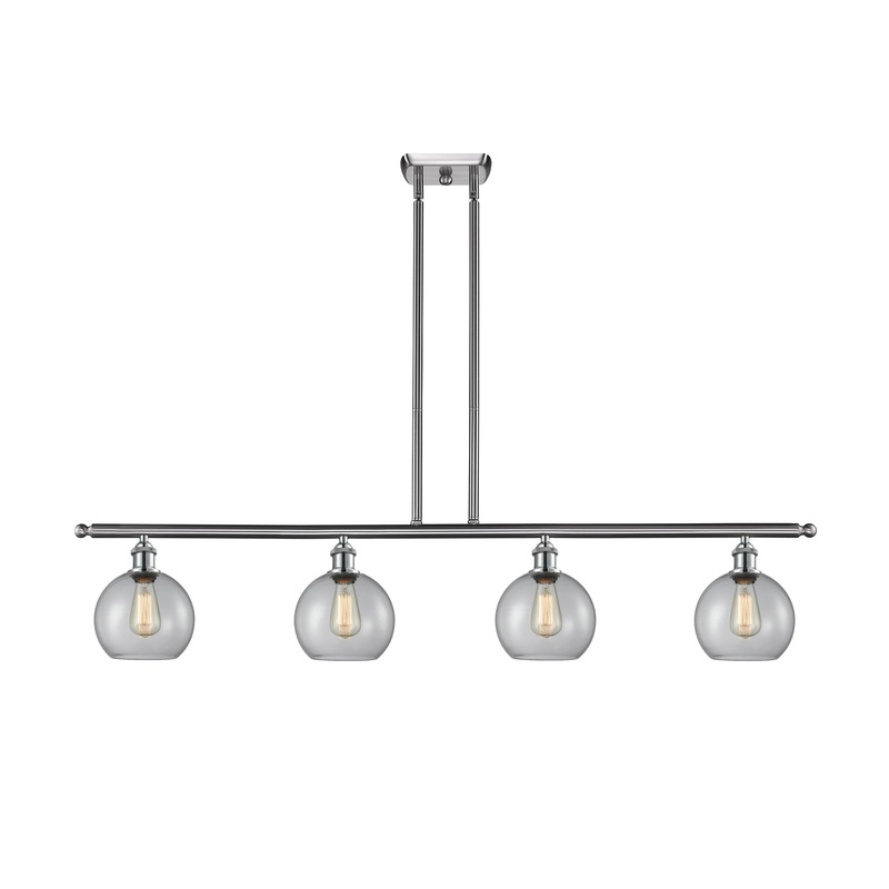 Innovations Lighting Athens 4 Light 48″ Island Light 516-4I-SN-G122-8