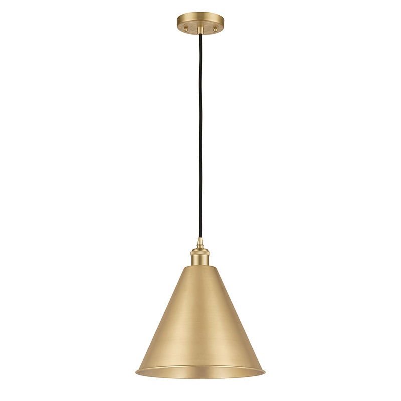 Innovations Lighting Ballston Cone 1 Light” Mini Pendant 516-1P-SG-MBC-16-SG