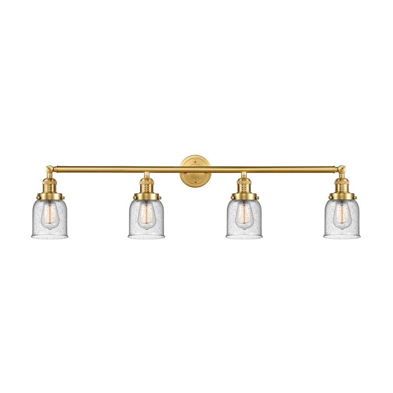 Innovations Lighting Small Bell 4 Light Bath Vanity Light Part Of The Franklin Restoration Collection 215-SG-G54-LED