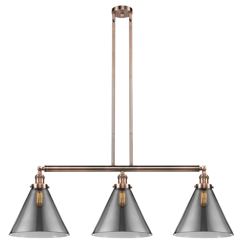 Innovations Lighting X-Large Cone 3 Light Island Light Part Of The Franklin Restoration Collection 213-AC-G43-L
