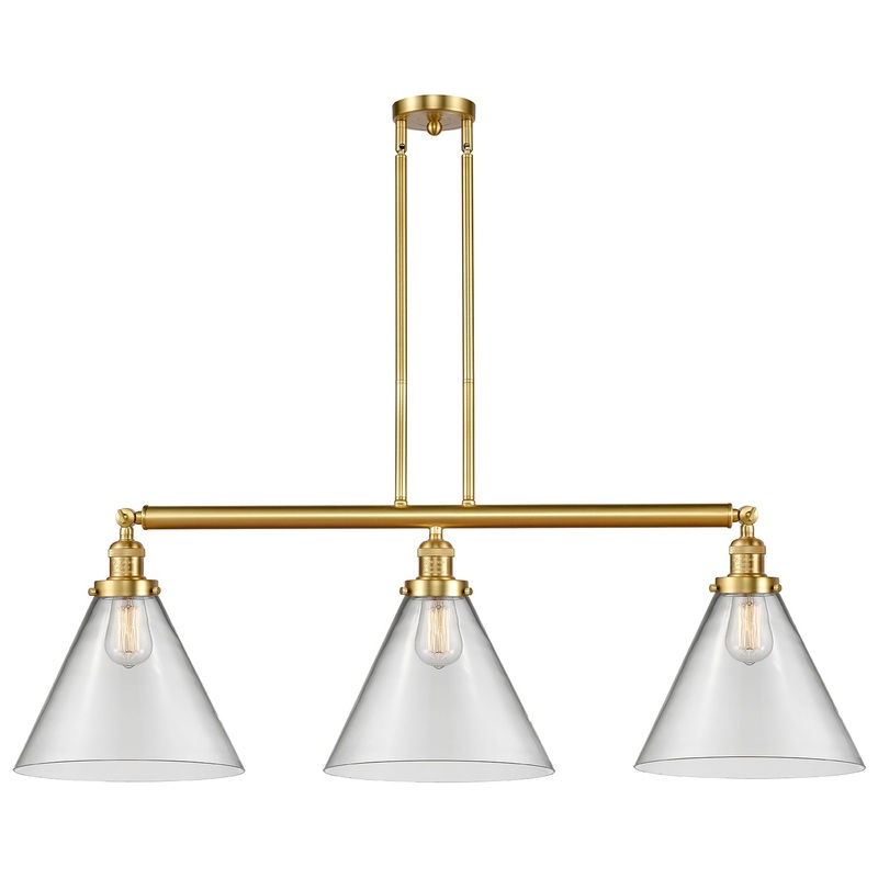 Innovations Lighting X-Large Cone 3 Light Island Light Part Of The Franklin Restoration Collection 213-SG-G42-L-LED