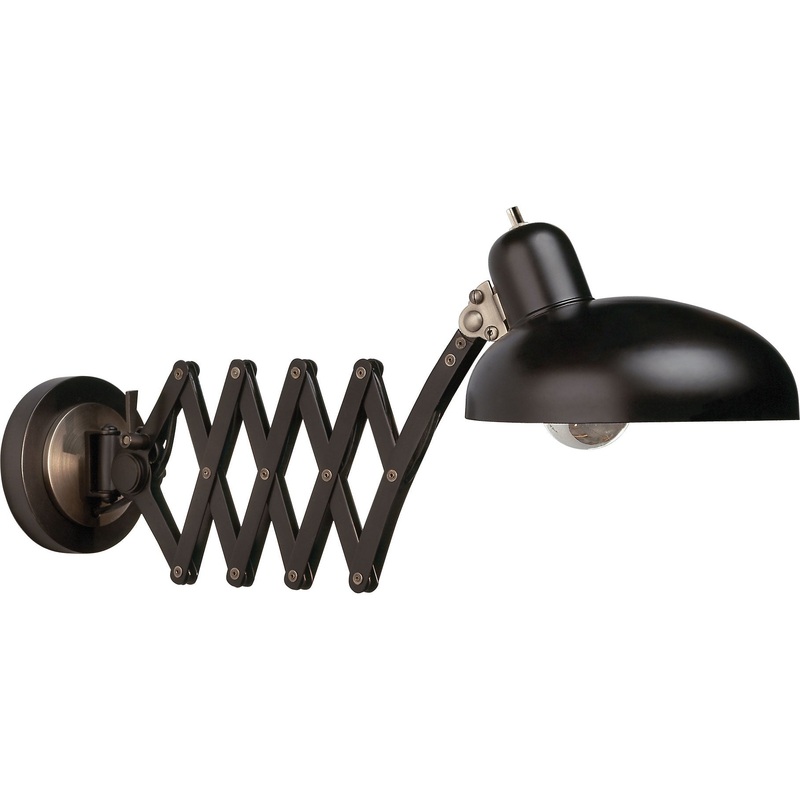 Bruno Scissor Arm Pharmacy Wall Sconce