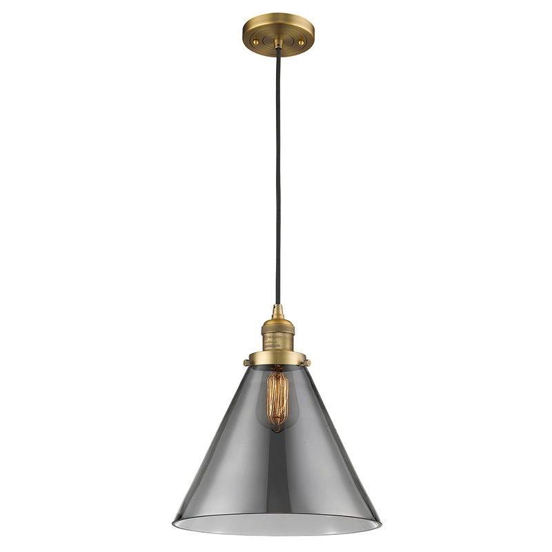 Innovations Lighting X-Large Cone 1 Light Mini Pendant Part Of The Franklin Restoration Collection 201C-BB-G43-L-LED