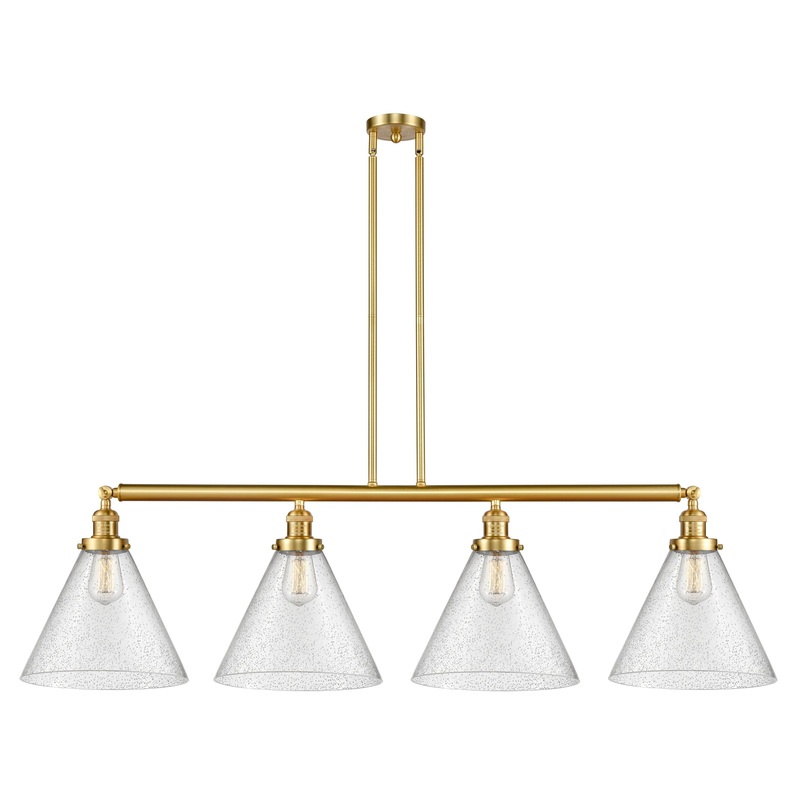 Innovations Lighting X-Large Cone 4 Light Island Light Part Of The Franklin Restoration Collection 214-SG-G44-L-LED