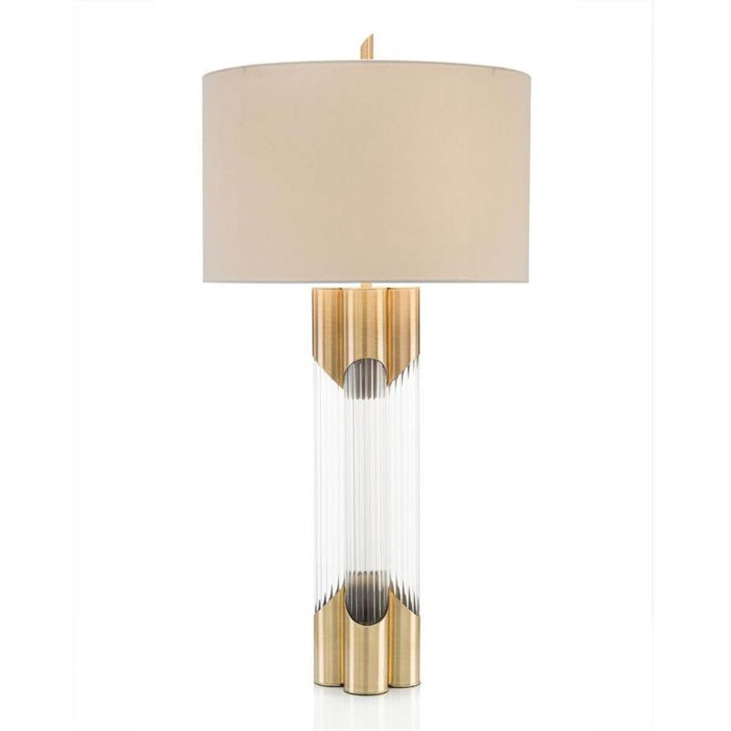 Brass And Glass Table Lamp