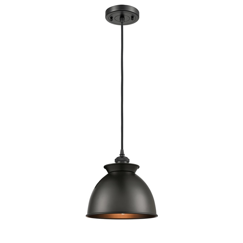 Innovations Lighting Adirondack 1 Light Mini Pendant Part Of The Ballston Collection 516-1P-BK-M14-BK-LED