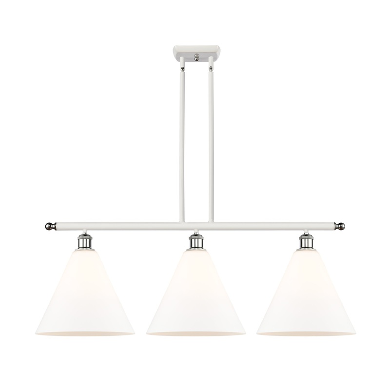Innovations Lighting Ballston Cone 3 Light  38.5″ Island Light 516-3I-WPC-GBC-121