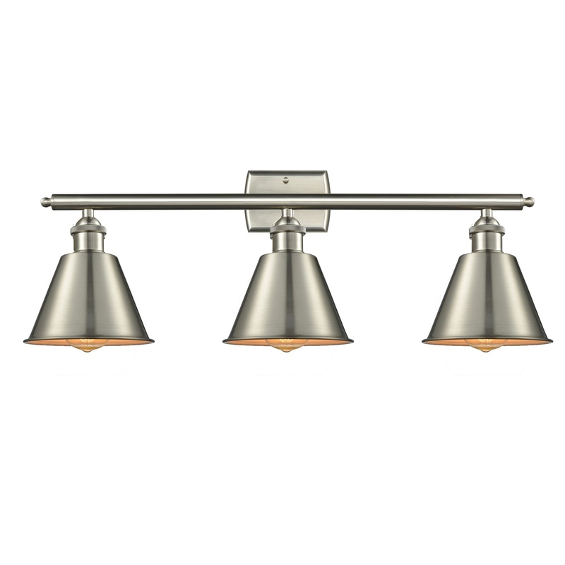 Innovations Lighting Smithfield 3 Light Bath Vanity Light Part Of The Ballston Collection 516-3W-SN-M8
